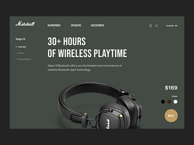 Marshall product page concept