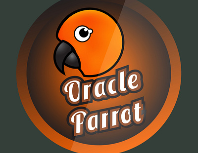 Oracle Parrot badge black branding clean creative dark design graphic design logo oracle parrot vector