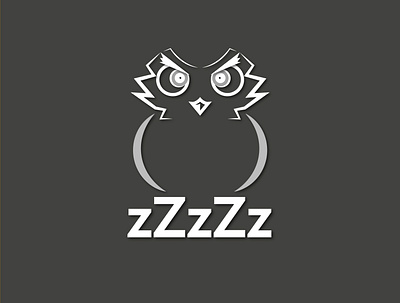 zZzZz bird black blackandwhite branding clean creative dark design graphic design illustration logo look owl vector