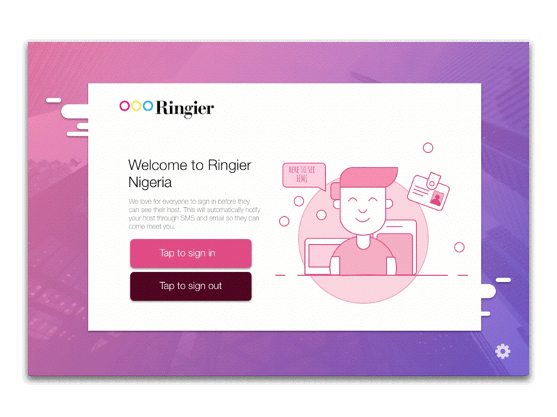 Ringit Guest Registration Concept gif interaction design