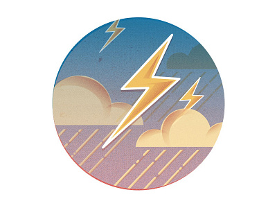 Icon Set (2 of 5) clouds icon iconography illustration lightningbolt texture vector vectorillustration