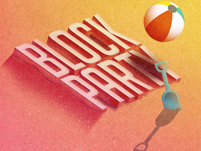 Beach Themed Block Party beach illustration invite summer