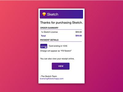 Daily UI 017  - Email Receipt