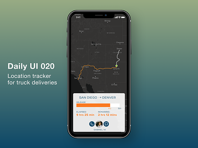 Daily UI #020 - Location Tracker 020 daily 100 challenge ui