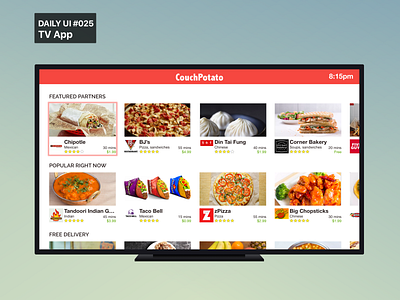 Daily UI #025 -  Tv App