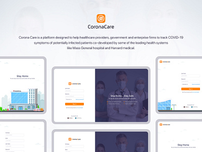 CoronaCare Portal Sign Screens appointment corona covid 19 create account doctor healthcare hospital login medical care medical design patient registed registration sign in form ui ui form