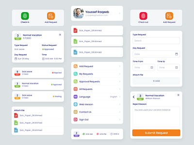 Hudoor App UI Component Elements ios ui card