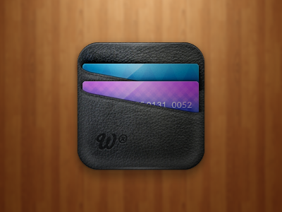 Wallet Icon card icon ios leather wallet