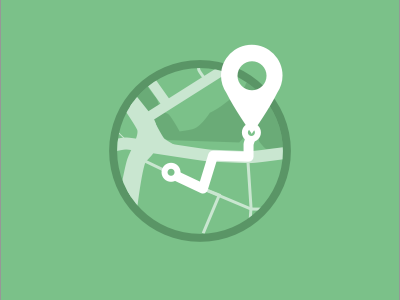 Locate directions icon illustration locate location map pin simple