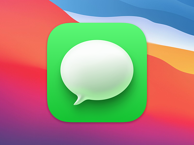 Big Sur Messages Icon, made with Sketch