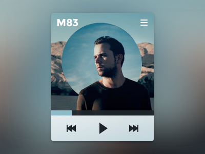 Minimalist music player blurred music player