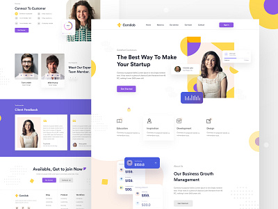 Landing page design 2k20 agency website branding business website colorful dribbble best shot homepage landing page design minimal user experience user interface website design