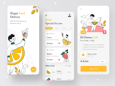 Online Food Delivery App 2020 best shot add to cart app app design delivery app food app design food delivery illustraion mobile app mobile ui travel app