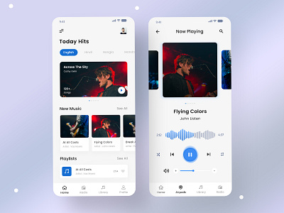 Music Player App 2021 best design 2021 trend app app design dashboard minimal mobile mobile app mobile app design music album music app music player music player ui ui ux