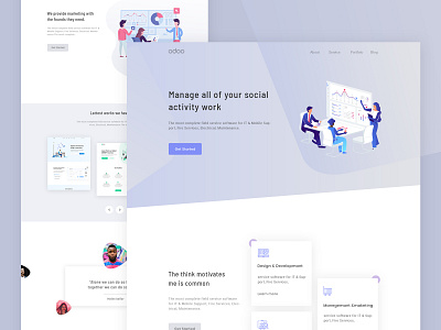 Marketing Agency Landing Page agency landing page bitcoin cryptocurrency digitalmarketing dribbble header education landing page homepage website illustration marketing agency saas landing page trend 2018 ui design