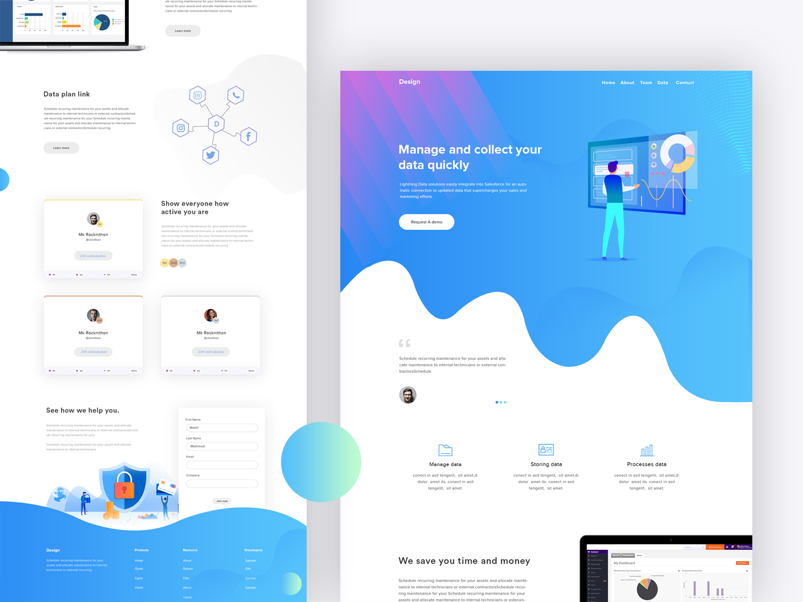 Data Analysis Landing Page by Nabil mahmud on Dribbble