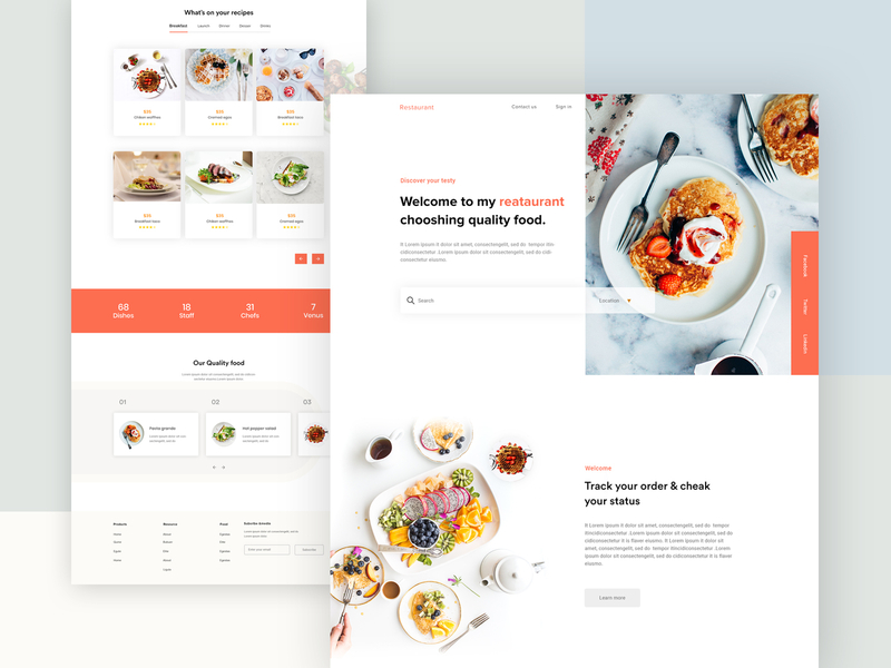 Delicious Food - Web UI by Nabil mahmud for Team Oreo on Dribbble