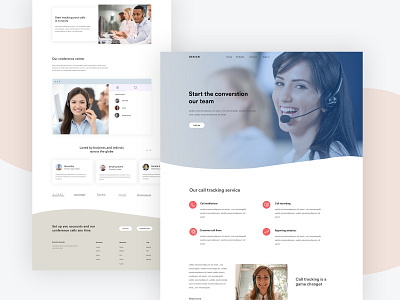 Call Center website call call center website call routing service chat communications conference hompage landing page saas website ui ux web