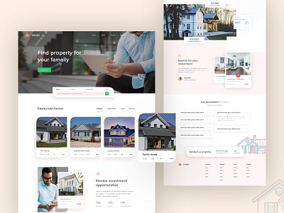 Real Estate Landing Page 2019 trends architecture architecture landing page ecommerce home interior properties real esate real estate agency ui web webpage website