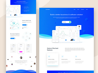 Software Landing Page Design