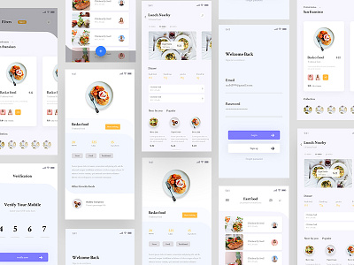 Food App Concept app app design dashboard design food food app food app concept food delivery app food website mobile app modern app design ui ux vector web
