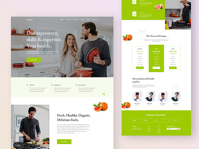 Health and Diet Landing Page