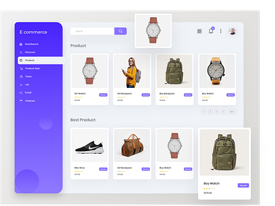 eCommerce product Dashboard UI