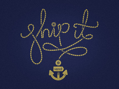 Ship It Type rope ship swag tshirt type typography vend