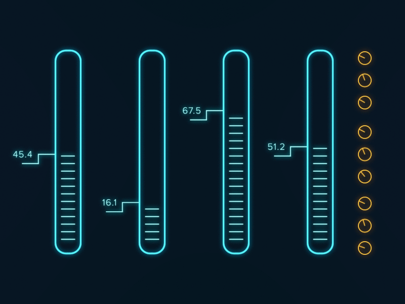 Bits & Bobs motion graphics display knobs graph status bars ui fui