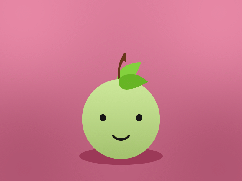 Feelin' Fruity apple bounce cute fun jump motion graphics