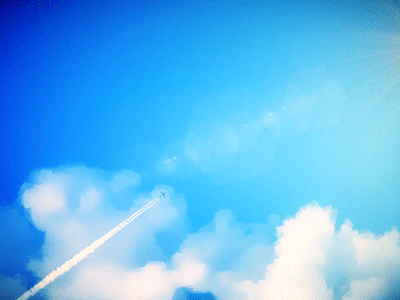 Sonder air airplane clouds contrail flying motion graphics planes sky sunlight travel
