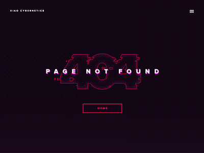 UI :: 008 - 404 Page 404 cybernetics cyberpunk dropdown error glitch home page ui website
