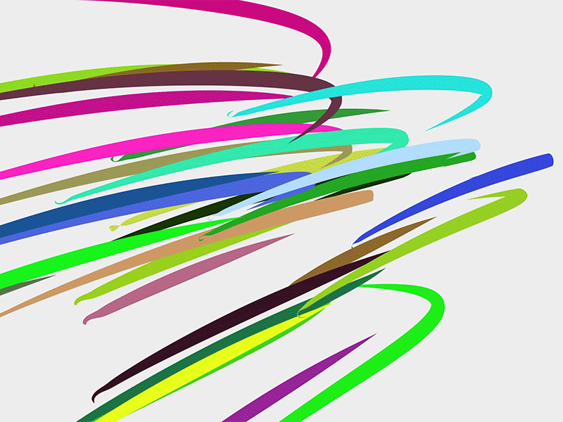 Pen Trails abstract animated colorful dynamic flat flock organic two.js vector vibrant