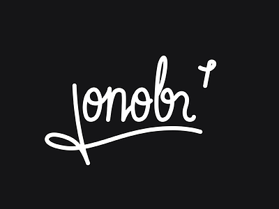 jonobr1 embroidery lettering logo monoline