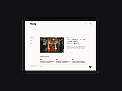 AREUS ATELIER - website architech clean design graphic design layout minimal typography ui ux website
