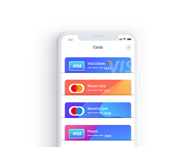 Daily UI 002: Credit card app bank card card art clean design iphone minimal ui ux visa