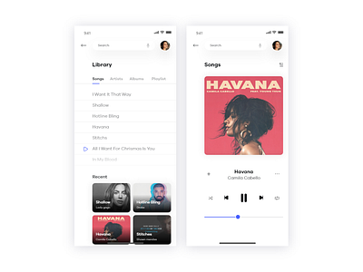 Daily UI 005: Music app concept album app graphic icon minimal music music app player ui ux xd