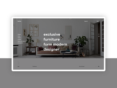 Dailu UI 008: Furniture homepage clean design furniture homepage minimal modern ui ux website