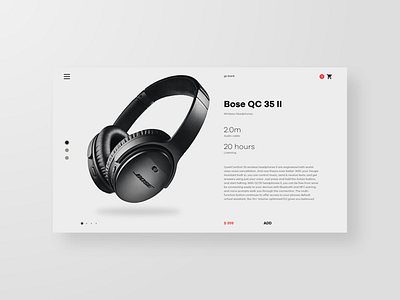 Product page clean design ecommerce headphone minimal product page typogaphy ui ux webshop