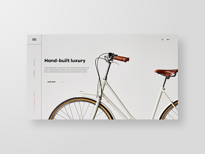 Luxury bike shop bike branding clean design landing page minimal typography ui ux web website