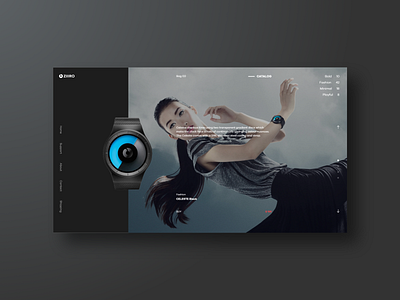 Watch website branding clean darkmode landing minimal typography ui ux watch web website