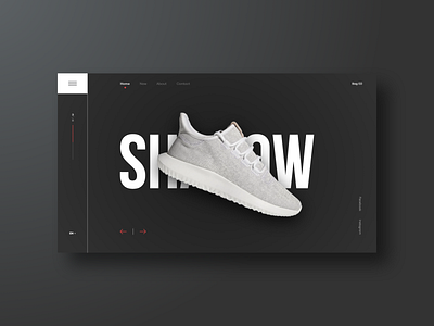 Shoe website black branding clean design landing page minimal shoes typography ui ux web