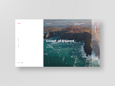 Surfio. beach blank branding clean design gallery landing page minimal ocean sea sport surf travel ui ux wave web website white