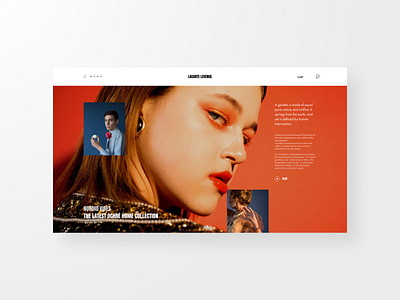 Fashion layout clean design fashion landing page luxury minimal ui ux web