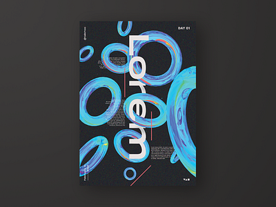 Daily poster 01 - Lorem ipsum art cinema 4d daily design graphic illustration poster typography