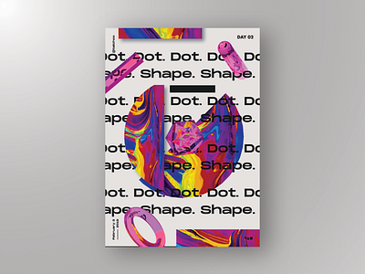 Shape art cinema 4d daily art design graphic illustration poster poster a day poster art shape typography