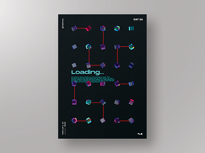 Daily poster 06 - Loading... art cinema4d daily design graphic illustration minimal poster typography