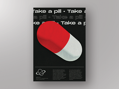 Daily poster 10 - Pill art clean daily design graphic illustration minimal pill poster typography