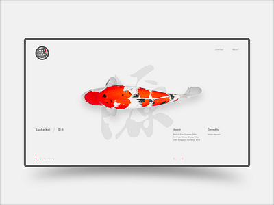 Koi farm - Homepage clean design graphic koi fish landing page minimal typography ui ux web webdesign website