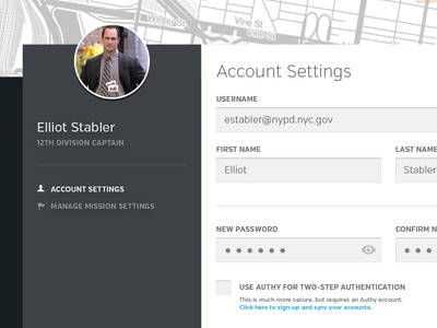 Account Settings UI